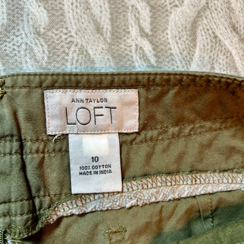 LOFT Olive Mini Skirt